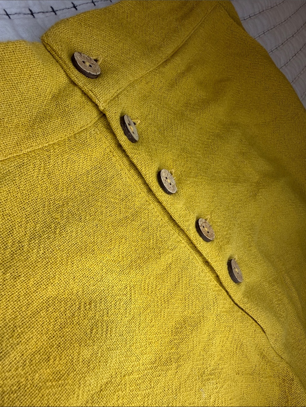 Free People High-Waist Knit Shorts in Mustard Yellow
